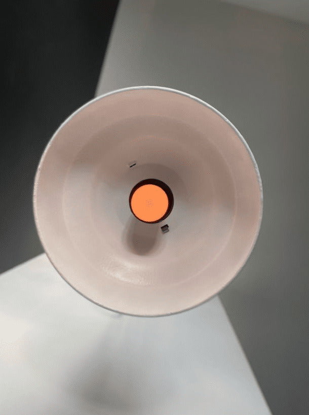 Lampe industrielle soviétique - suspension terracotta