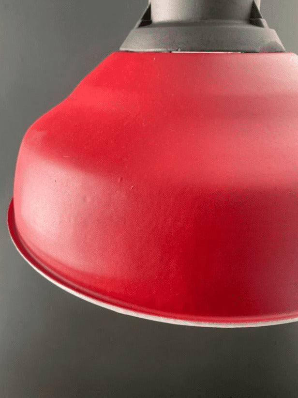 Lampe industrielle soviétique - suspension terracotta