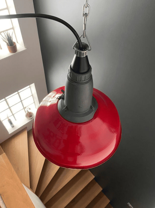 Suspension industrielle URSS couleur speed rosso
