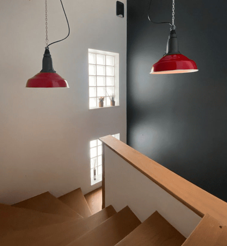 Suspension industrielle URSS couleur speed rosso