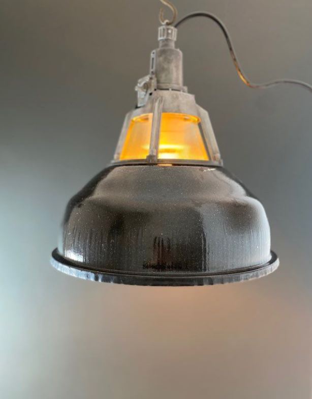 Lampe industrielle NSP20 émaillée (sans verre sous cloche) - Ukraine 🇺🇦 Suspensions Miz Industrial